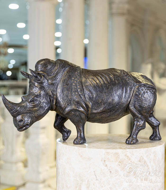 Bronze Statues  - Bronze Statue Of A Rhino - BS-1034